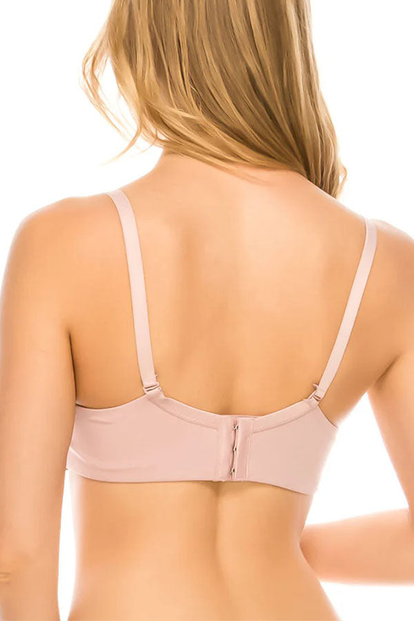 78191 12-Pack Push-Up & Removable Straps Solid Plunge Bra with Underwire B C Cup