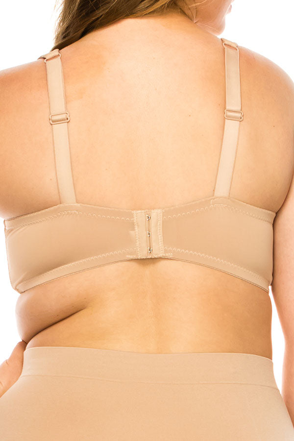 78282 12 Piece Soft Support, Adjustable Straps Full Coverage Thick Strap Bra D-DD Cup