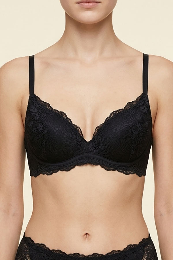 78319 12 Pieces Floral Lace Design, Adjustable Straps, Comfortable Fit Wire-Free B C Cup Bra