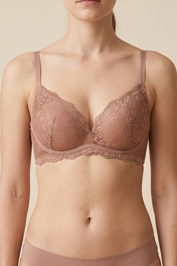 78319 12 Pieces Floral Lace Design, Adjustable Straps, Comfortable Fit Wire-Free B C Cup Bra