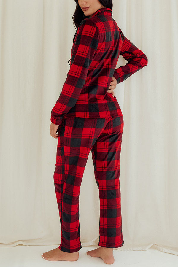 Lady Plaid Pajama Set