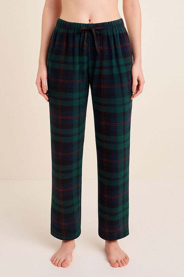 Winter Wear for Women Lady Plaid Fleece Pants