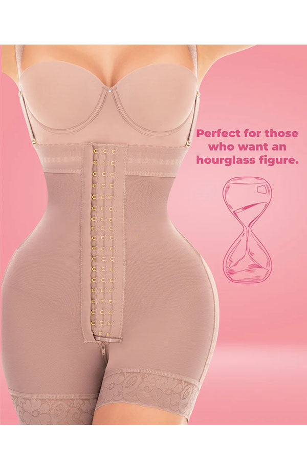 8203 Ann Michell Seamless Powernet Enhancement Shapewear | Colombian Post-Op Bodysuit with Tummy Control & Back Support