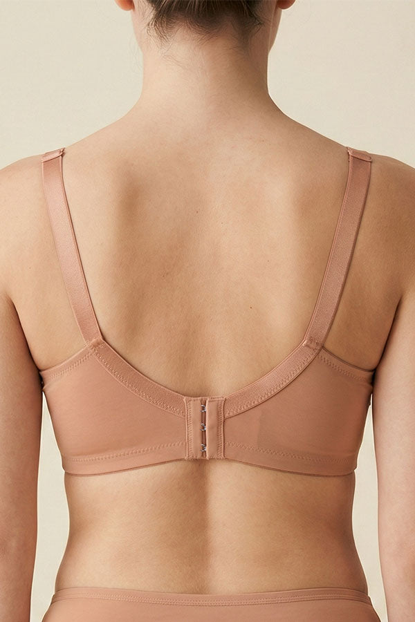 89124 6 Piece No Underwire, Adjustable Straps Solid/Lace Full Coverage Bra – B, C, D Cup C03