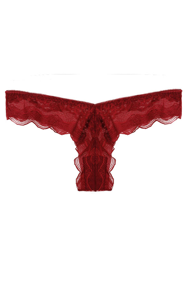 89132 Women’s Lace Thong Panties 12 Pack Soft Stretch Floral Lace, Elastic Waistband