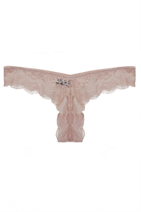 89132 Women’s Lace Thong Panties 12 Pack Soft Stretch Floral Lace, Elastic Waistband