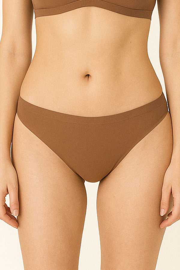 89159 6 Piece Comfortable Invisible Underwear Solid Seamless Laser Cut Panty C02