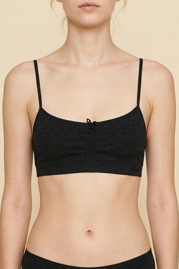 8998 6 Piece Extra Padding, Ruched Center, Bow Ribbon Junior Microfiber Seamless Bra C01