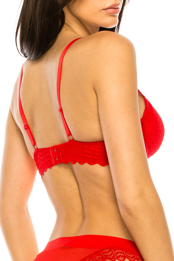 90038 12 Piece Comfortable & Supportive Coverage Lace Trim Bra B/C Cup