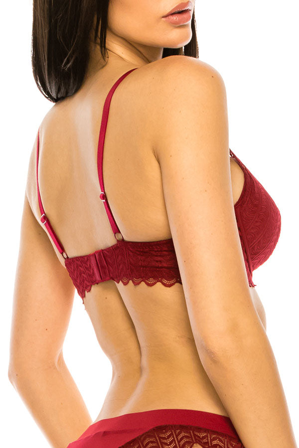90038 12 Piece Comfortable & Supportive Coverage Lace Trim Bra B/C Cup