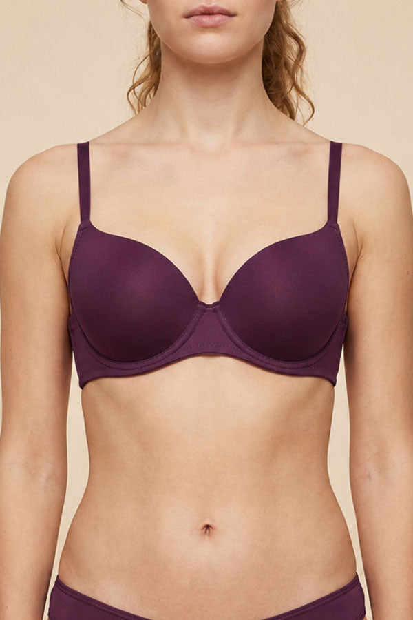 90040 6 Piece Underwire, Light Padding, Adjustable Straps, Three Hooks Back Closure Extra Coverage Bra B/C Cup C02
