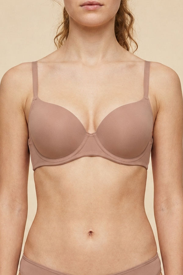 90040 6 Piece Underwire, Light Padding, Adjustable Straps, Three Hooks Back Closure Extra Coverage Bra B/C Cup C02