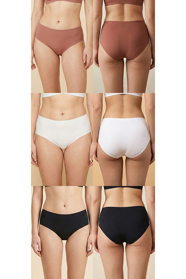 90080 Seamless Laser-Cut Panty – Cotton Blend| 6pcs Wholesale Prepack