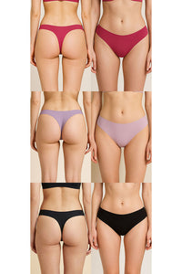 90080 Seamless Laser-Cut Thong – Premium Cotton blend) | 6pcs Wholesale Prepack