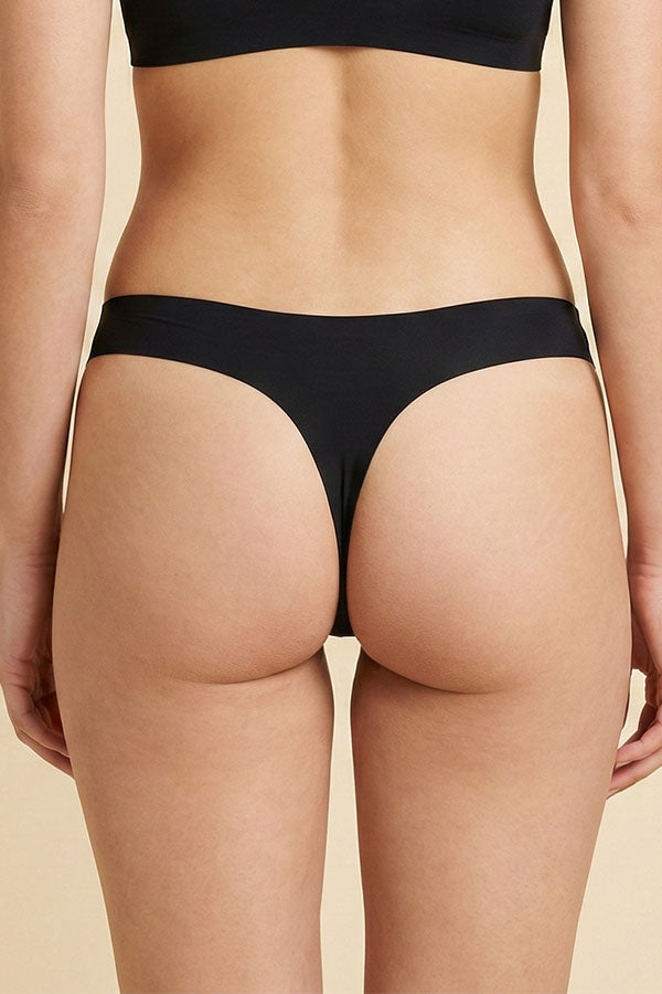 90080 Seamless Laser-Cut Thong – Premium Cotton blend) | 6pcs Wholesale Prepack