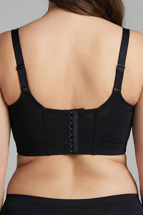 90081 Full Support Underwire Long Line Bra – 5-Hook Back Closure (B C Cup) | 3pcs Wholesale Prepack