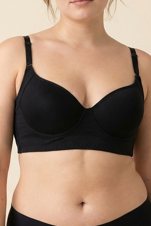 90081 Full Support Underwire Long Line Bra – 5-Hook Back Closure (B C Cup) | 3pcs Wholesale Prepack