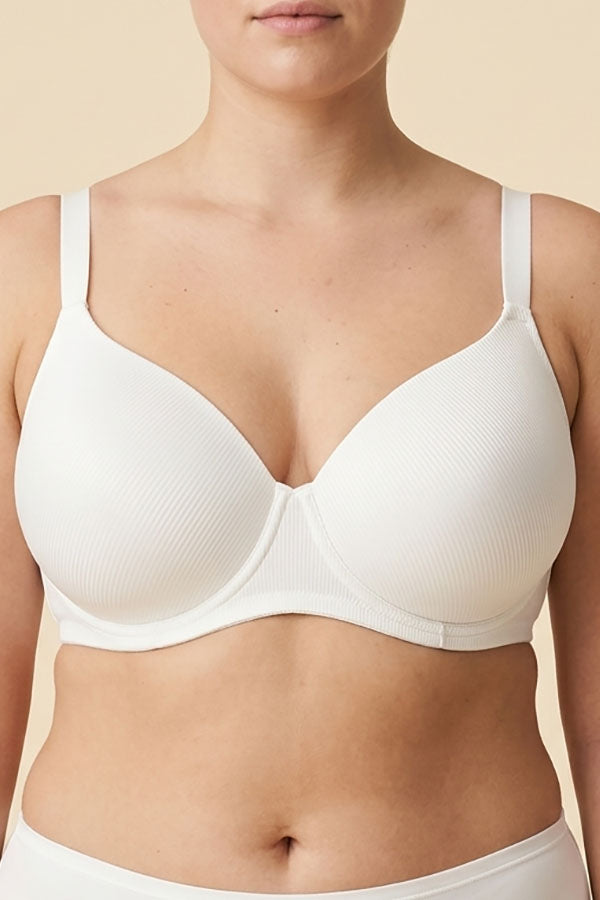 90086 D/DD Cup Satin Wire-Free Bra – Adjustable Straps, 3 Piece Prepack