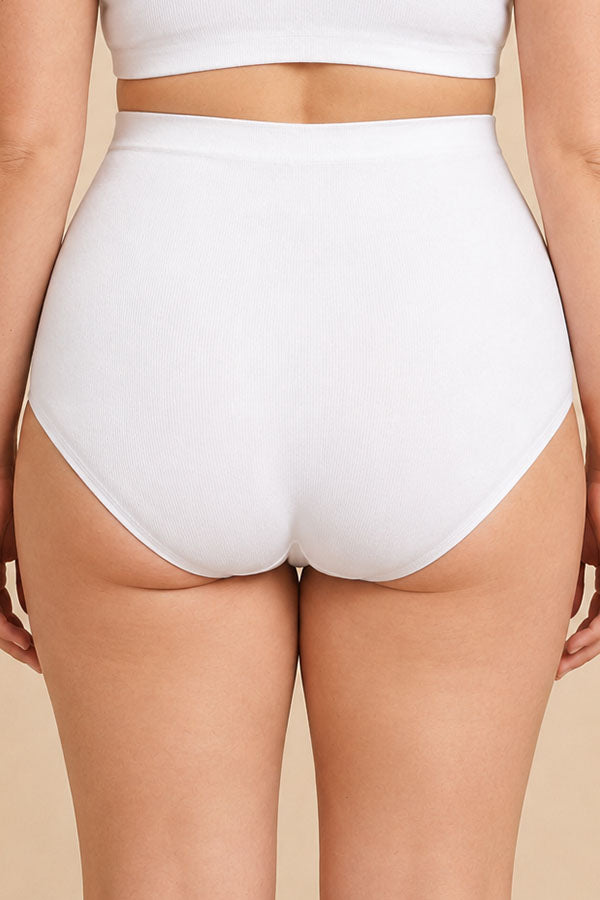 90086 Plus Size Satin High-Waist Laser-Cut Panty - 6 pcs prepack