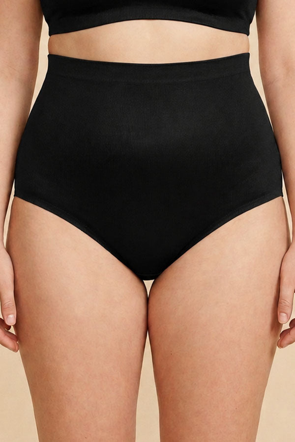 90086 Plus Size Satin High-Waist Laser-Cut Panty - 6 pcs prepack