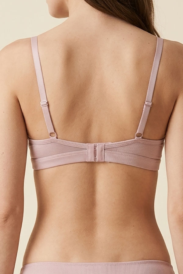 90087 B/C Cup Women’s Satin Ribbed Wireless Bra with Adjustable Straps – 3 Piece Prepack