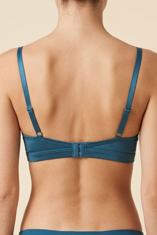 90087 B/C Cup Women’s Satin Ribbed Wireless Bra with Adjustable Straps – 3 Piece Prepack