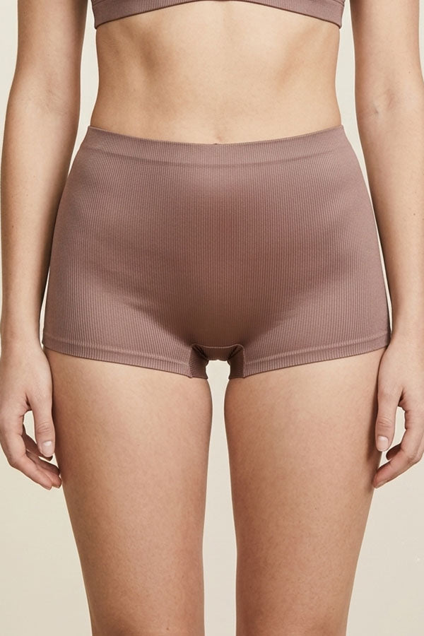 90087 Women’s Satin Laser Cut Boyshort Panty - 6pcs pack