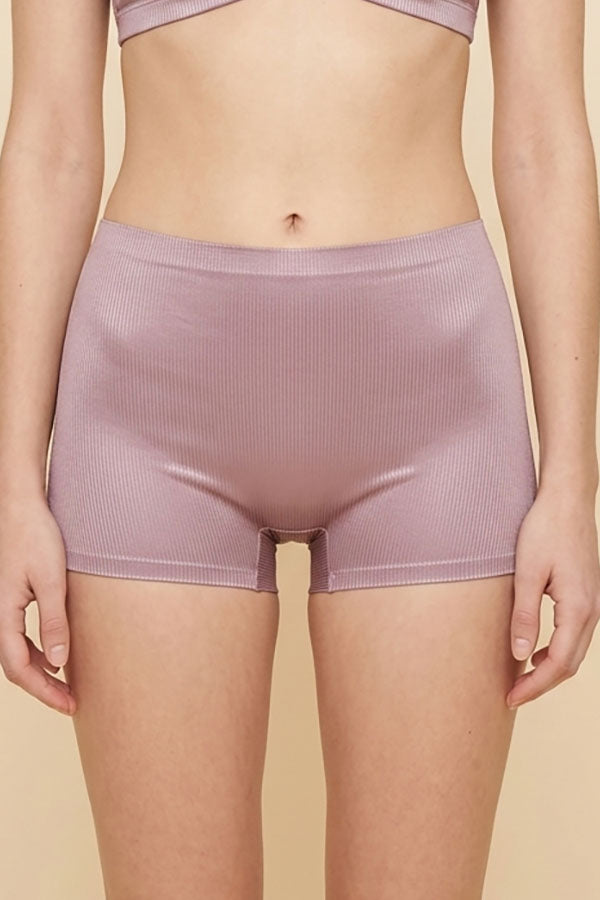 90087 Women’s Satin Laser Cut Boyshort Panty - 6pcs pack
