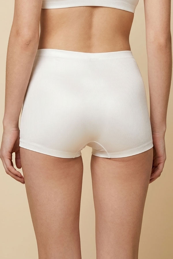 90087 Women’s Satin Laser Cut Boyshort Panty - 6pcs pack