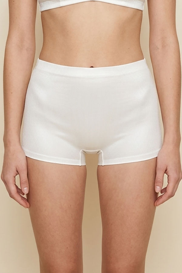 90087 Women’s Satin Laser Cut Boyshort Panty - 6pcs pack