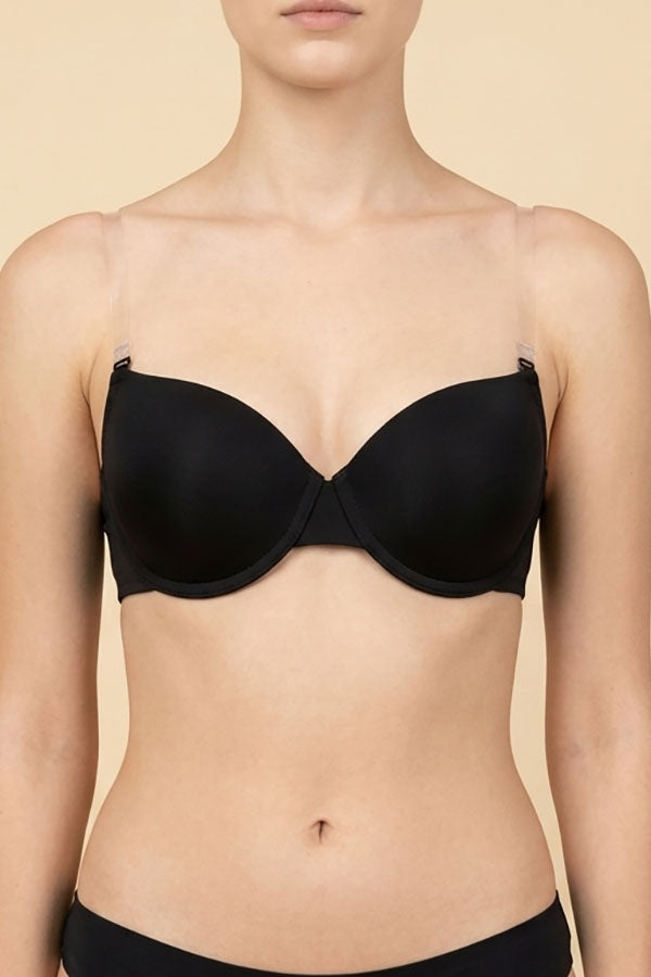 90088 Youmita Clear Strap Underwire Bra 3pcs Pack