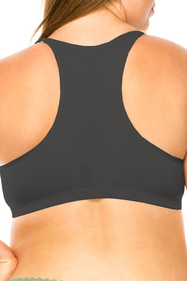 9025 6 Piece Underwire Front Closure Open Front Bra B–DD Cup C01