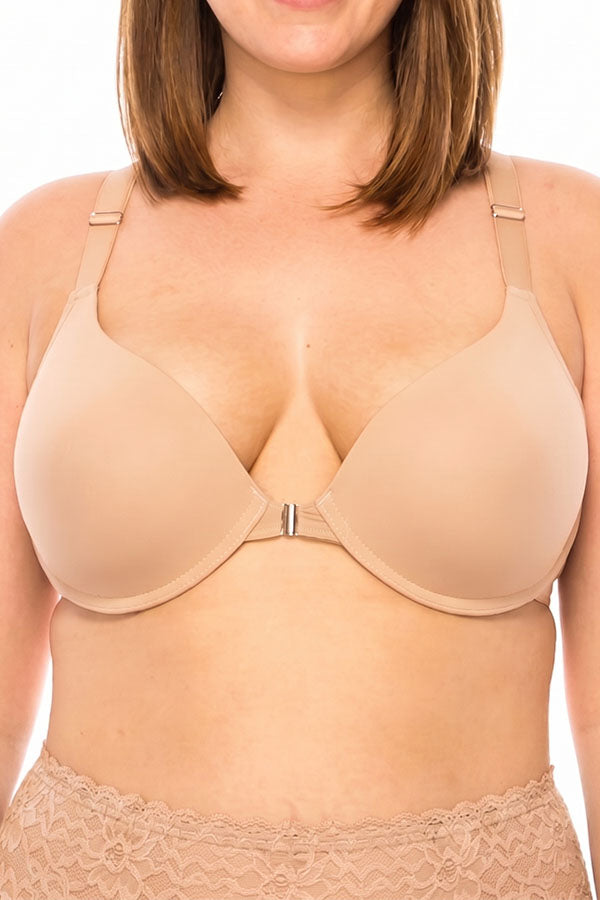 9025 6 Piece Underwire Front Closure Open Front Bra B–DD Cup C01