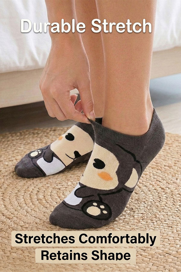 YM71 12 Pairs Cotton Blend, Made in Korea Monkey No Show Sneaker Socks