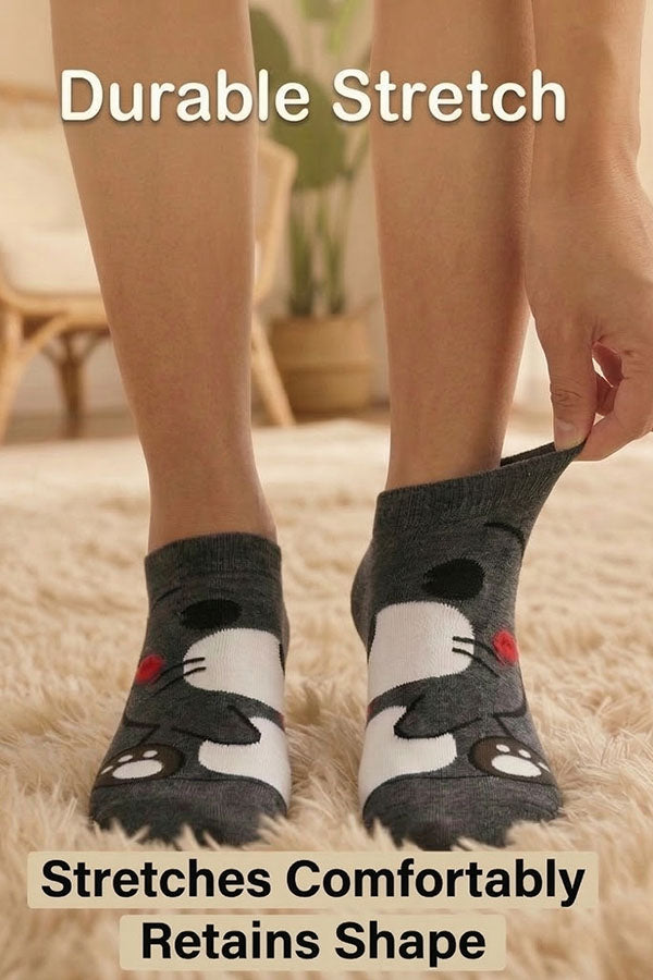 YM72 12 Pairs Cotton Blend, Made in Korea Otter Ankle Socks