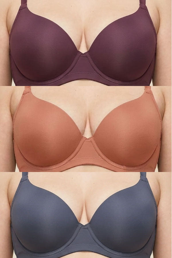 937 Extra Coverage Underwire Bra, Full Support Bra, D,DD,DDD,F 3pcs Pack-C01